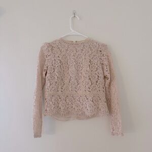 Express Long Sleeve Lace Shirt Size XXS